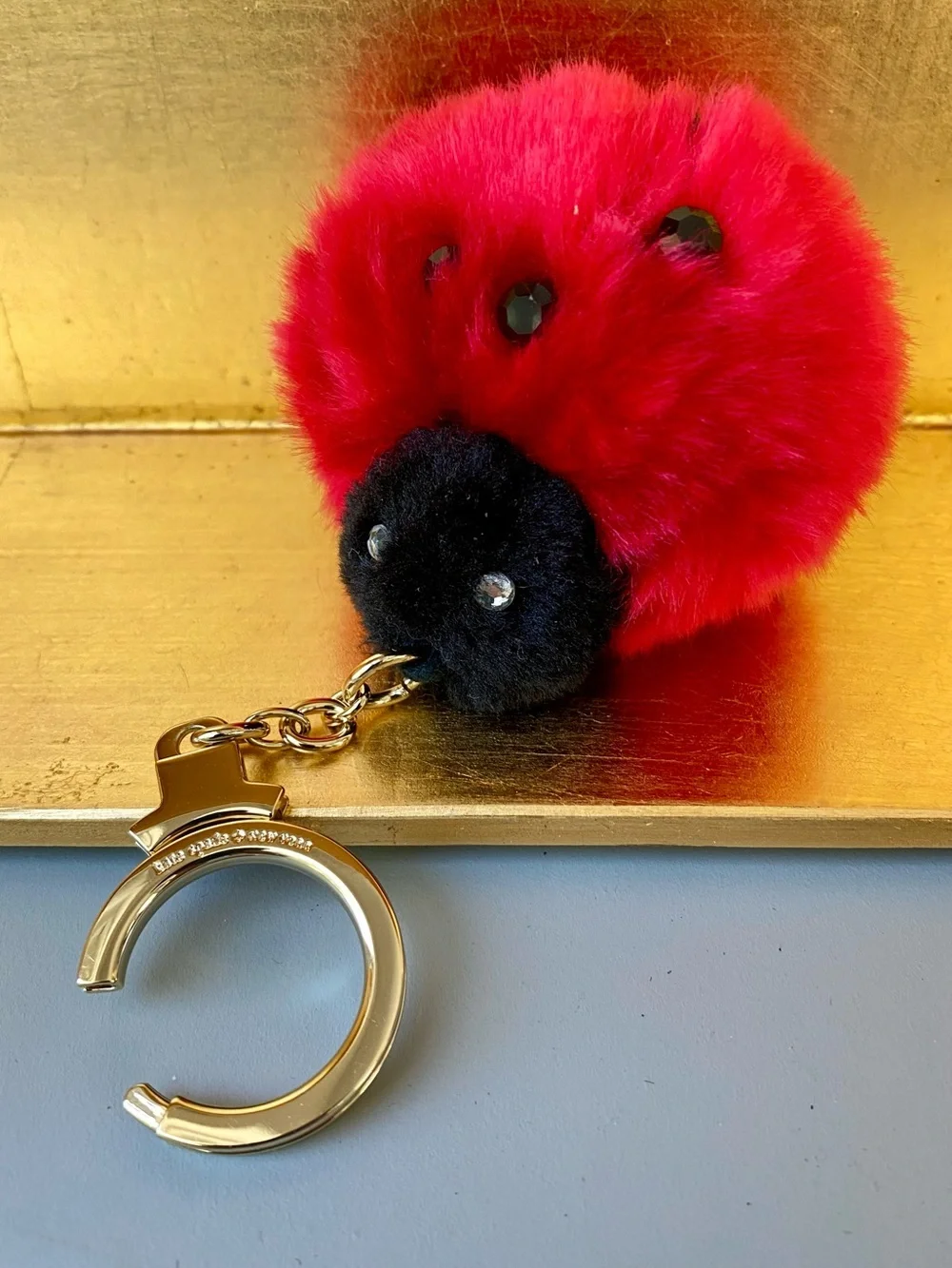 Cute Kate Spade New York Bag Charm. Ladybug Pom Pom